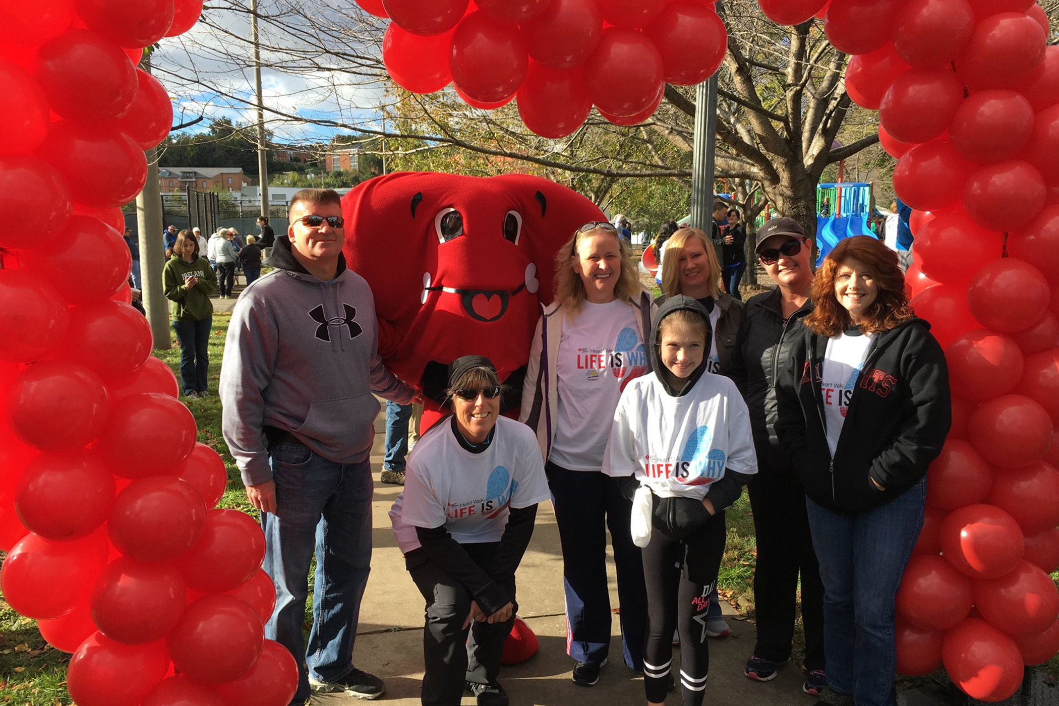 New River members and family at the American Heart Association Heart Walk.