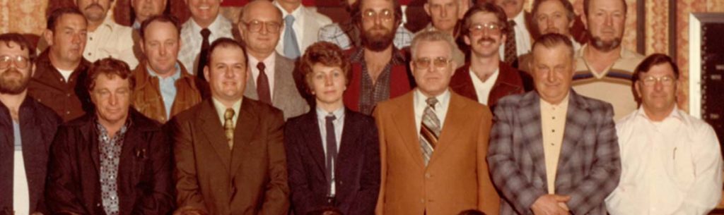 A group of New River foremen at a meeting in 1980.