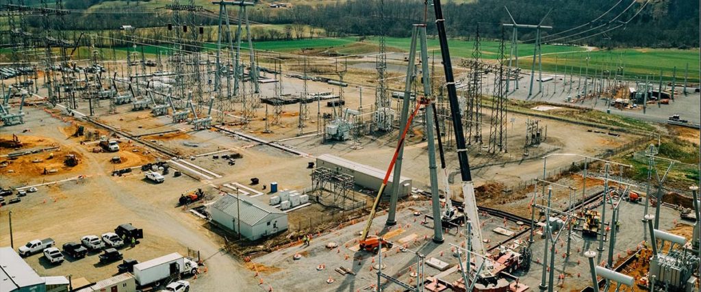 A substation installation at Broadford, Virginia.