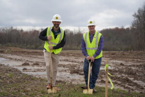 ground breaking photo of new support buildings